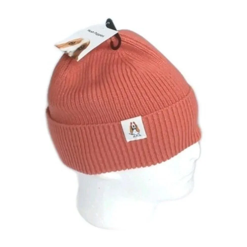NWT Hush Puppies Cuffed Beanie One Size Orange Ginger Spice Snowboarding - Picture 2 of 9